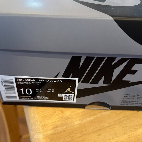 Jordan 1 Low OG Shadow Black CZ0790-003 Men Size 10 Excellent Condition w/Box - Picture 8 of 9